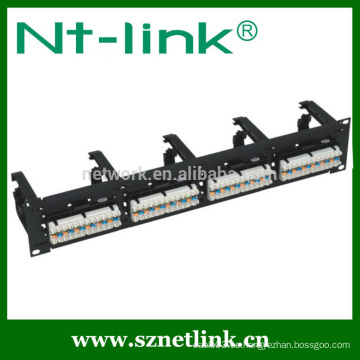 Con el gestor de cable utp cat6 24 puertos patch panel